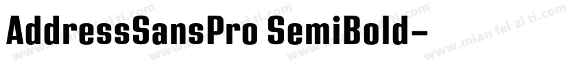 AddressSansPro SemiBold字体转换